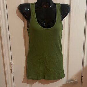 Express Olive Green Tank Top